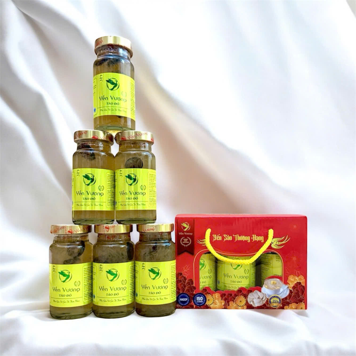 Lốc 6 hũ yến Vương 140ml Táo Đỏ